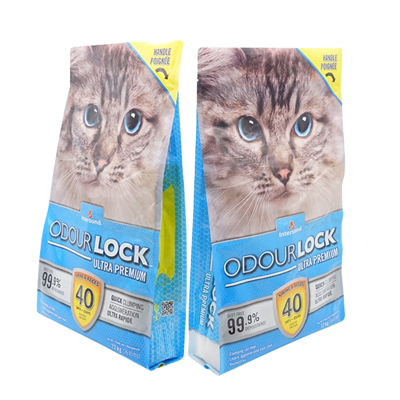 2024 Hot Sale Cat Litter and Pet Food Packaging Colorful PE Plastic Bags with Zipper Lock 50kg Capacity for Dogs and Cats