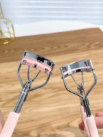 Accessoires de beauté JM, maquillage, extensions de cils pour femmes, recourbe-cils en acier inoxydable avec poignée ergonomique et coussin en silicone, avec peigne