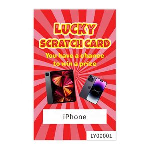 Random Draw Scratch Cards Manufacturer Size Color Prize Custom Screen Printing Scratch Win for Promotions - Product Image 3