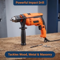 LEIGHLY Ensemble d'outils ménagers complet de 61 pièces en acier au carbone pour la réparation à domicile, l'assemblage de meubles et l'entretien DIY, avec perceuse électrique