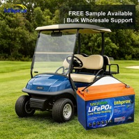 Batterie au lithium LiFePO4 12V 300AH à décharge profonde, qualité A, pour voiturette de golf, avec BMS intelligent RS485, connecteur Anderson, 6000 cycles, CE RoHS IP67, OEM ODM