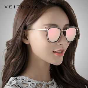 Gafas de Sol Polarizadas para Mujer Veithdia, Lentes TAC UV400, Marco de Metal y Plástico, Protección Solar para Viajes, Modelo 3038 - Product Image 1