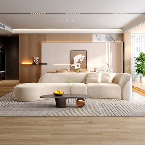 Sofá Moderno en Oferta, Sofá Blanco para Sala de Estar, Sofá Curvo de <span class=keywords><strong>3</strong></span> Plazas, Sofá de Tela para el Hogar - Product Image 3