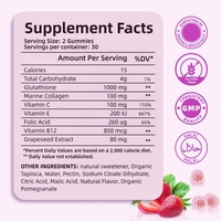 Gummies de collagène à marque privée, Gummies de collagène et glutathion pour éclaircir la peau, Vitamines C, D3, K2, Complément de collagène en bonbons gélifiés