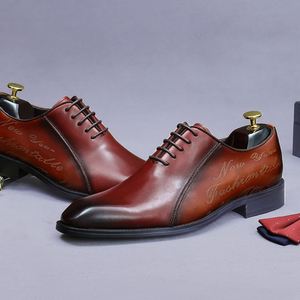 Zapatos Oxford de Hombre de Alta Calidad, Estilo Británico, con Cordones, Forro de Cuero Genuino, para Oficina, Negocios, Vestir, Bodas - Product Image 2