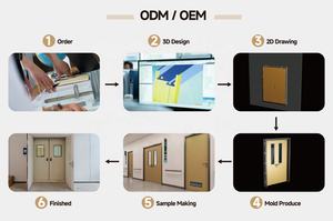 Portes en acier modernes YONKING pour salles blanches, ateliers, écoles, hôpitaux et environnements médicaux, faciles à nettoyer - Product Image 5