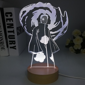 Nouveau Anime Led Lumière En Bois Japonais Anime Figure pour Chambre Décoratif Veilleuse Cadeau D'anniversaire Enfants Chambre 3d Lampe De Table <span class=keywords><strong>Manga</strong></span> - Product Image 3