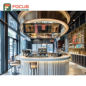 Vitrine de Luxe pour Café avec Façade en Verre Trempé, Zone d'Exposition pour Grains de Café, Meuble de Présentation pour Café - Product Image 1