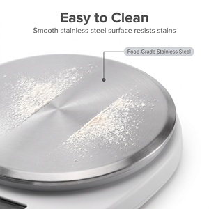 Bilancia Digitale da Cucina di Alta Precisione 5kg/1g in Acciaio Inox 304, 22x20x3cm, con Indicatore G/lb/oz, 3 Unità, Spegnimento Automatico - Product Image 6