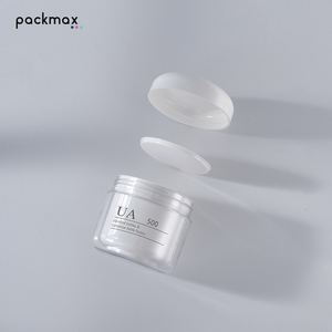 PET wide mouth cream jars 80g/120g/300g/500g-empty for face cream, <b>body</b> <b>scrub</b>, masker powder-cosmetic packaging - Product Image 2