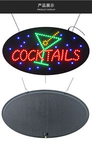 15*27 Inch High Bright LED <strong>COCKTAILS</strong> WINE BAR <strong>Sign</strong>, Window Moving Message Electronic Signs Front Billboard - Product Image 4