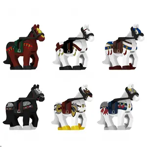 DW001-006 The Three Kingdoms War Horse ancient times Building Block Toys for Kids