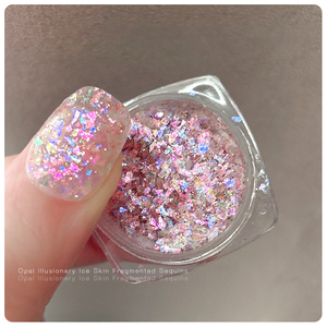 Brillante sirena ópalo polvo uñas brillo Aurora camaleón <span class=keywords><strong>Yuki</strong></span> Rainbox uñas lentejuelas polvo espejo Aurora ópalo polvo - Product Image 5