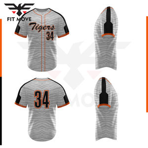 Maillot de Baseball personnalisé pour hommes, haut respirant et pas cher, tenue de sport avec 2 boutons par Sublimation, vente en gros - Product Image 6