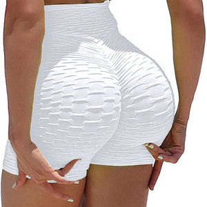 Shorts de yoga jacquard bulles sans couture pour femmes, style européen et américain, effet fessier galbé, pour la course et l'exercice - Product Image 3