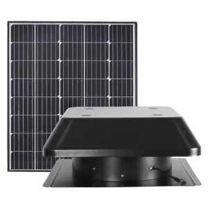 Top Quality 60W Solar Indução Telhado Extrator HVAC Industrial Sunlight Vent Tool Turbina Eólica Ventilação Sótão Gable Ventilador Axial