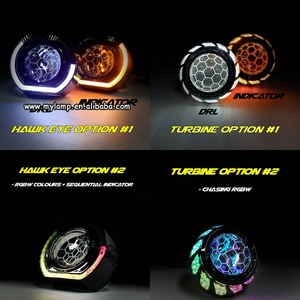 Faros Delanteros LED Personalizados para Subaru Forester/XT, Lámparas Delanteras Premium con Proyector Halo, 2003-2005 2006 <span class=keywords><strong>2008</strong></span> - Product Image 5