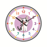 Horloge d'apprentissage pour enfants Silencieux Dire l'heure Horloges d'enseignement Non-tic-tac Enfants pour les horloges de salle de classe Horloges murales pour enfants