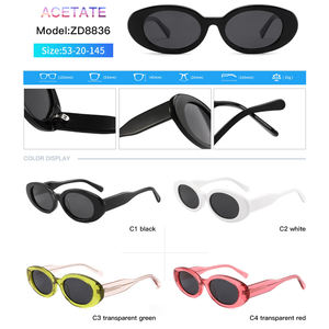 2024 <strong>Korean</strong> Oval Polarized Sunglasses Women Gentle Luxury Acetate Sun <strong>Glasses</strong> Men Small Black Frame UV400 Eyewear - Product Image 6