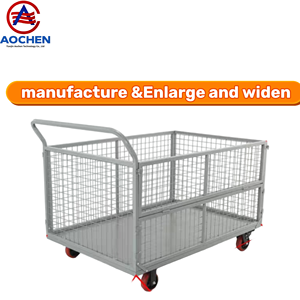 AOCHEN Chariot utilitaire en treillis métallique robuste avec roues pour l'entrepôt et le commerce électronique - Product Image 4