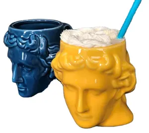 Ancient Greek Apollo Sculpture mug Desktop Decoration Cups Ceramic David Head mug 3d mugs