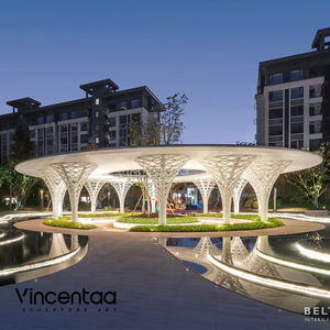 Sculpture d'extérieur Vincentaa pour hôtel, centre commercial, éclairage surdimensionné, sculpture en acier inoxydable - Product Image 2