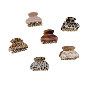 مشابك شعر بلاستيكية صغيرة عالية الجودة بألوان هندسية عصرية للنساء والفتيات، بيع بالجملة - Product Image 4