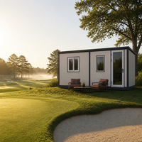 Cabane de golf préfabriquée de 20 pieds avec structure en acier, panneaux sandwich isolés, maison modulaire en kit