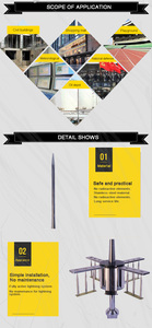 4.3ステンレス鋼<span class=keywords><strong>ese</strong></span>避雷器価格避雷針 - Product Image 5