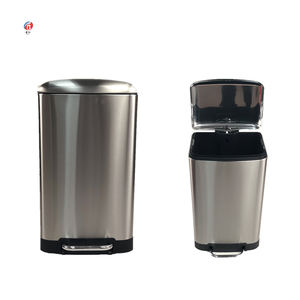 Papelera con tapa de acero inoxidable, bote de basura para oficina, <span class=keywords><strong>precio</strong></span> de fábrica - Product Image 2
