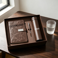 Carnet de notes A5 personnalisé de qualité supérieure, bloc-notes, bouteille isotherme à fermeture magnétique, stylo, logo personnalisé, coffret élégant, cadeau d'entreprise essentiel