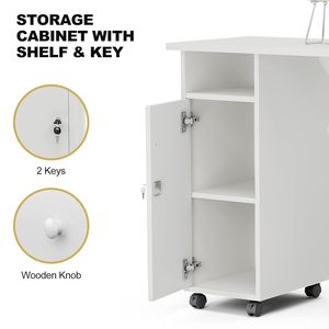 Multi-functional Modern White Nail Station Tech Beauty <b>Makeup</b> Desk Salon Manicure Furniture <b>Table</b> - Product Image 6