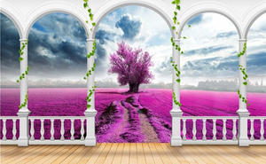 Guangzhou ihouse paysage <span class=keywords><strong>vue</strong></span> <span class=keywords><strong>mer</strong></span> colonne romaine <span class=keywords><strong>mer</strong></span> nuages blancs ciel bleu 3D murale <span class=keywords><strong>papier</strong></span> <span class=keywords><strong>peint</strong></span> - Product Image 4