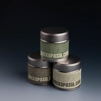 Boîte à matcha ronde sur mesure, en fer blanc de qualité alimentaire, hermétique et opaque, pour le stockage de poudre de matcha, coffret cadeau, emballage recyclable