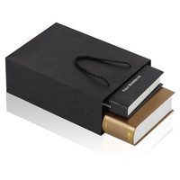 Emballage de vêtements de luxe personnalisé Sac en papier kraft noir durable avec poignée Réutilisable Laminé pour la vente au détail Sac cadeau parfait pour le shopping