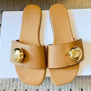 Sandales de plage unisexes de haute qualité, tendance, de marque de luxe, décontractées, en cuir, désodorisantes - Product Image 1