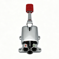 Robinet à pédale monocommande pour eau chaude, filetage G1/2, corps en laiton sans plomb, sans poignée, finition chromée, pour cuisine commerciale