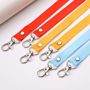 Tùy chỉnh 15mm đôi tôm hùm móc <span class=keywords><strong>Polyester</strong></span> rắn màu ID huy hiệu dây buộc - Product Image 5