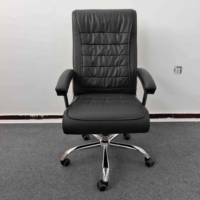 Chaise de bureau de direction de luxe, ergonomique, pivotante, en cuir, avec massage, inclinable et réglable