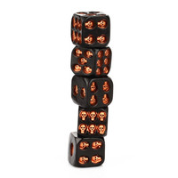 Dés à six faces à coins arrondis motif crâne noir, nouveaux jouets décontractés originaux et créatifs pour festivals, fêtes, carnavals, bars et accessoires de vin