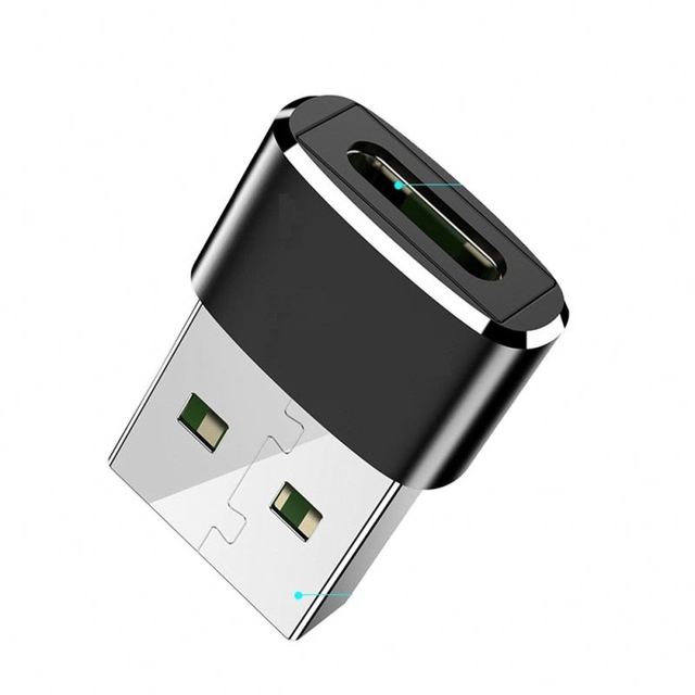 Aluminium Alloy Shell OTG USB to Type-C Adapter for Charging and Data Transmission
