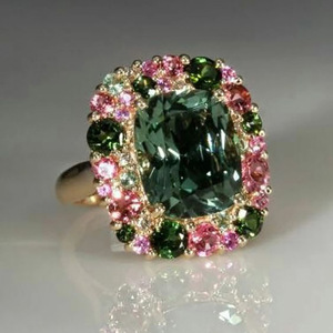 Anello Vintage Quadrato da Giardino per Donne, Elegante Accessorio da Dito per Uso Quotidiano, Outfit Casual e Regalo - Product Image 6