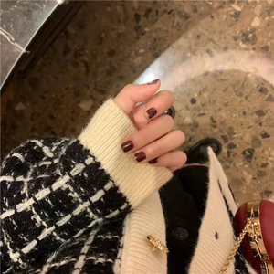 2021 automne et hiver nouveau pied de poule ample à manches longues sauvage tricot Cardigan <span class=keywords><strong>pull</strong></span> veste col rond Vintage <span class=keywords><strong>pull</strong></span> - Product Image 6