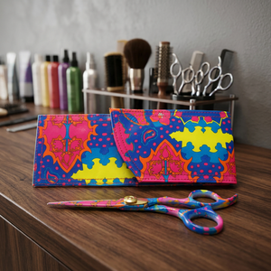 Ciseaux de salon avec revêtement papier, avec la même pochette en toile imprimée - Product Image 2