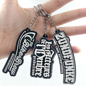 Regalos de empresa llavero personalizado logotipo de marca personalizado llavero de silicona personalizado 2d 3D PVC llavero de goma - Product Image 1