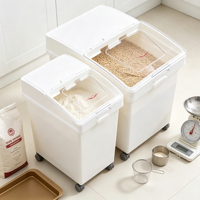Conteneurs en plastique étanches à l'humidité de 47 L, boîtes de rangement pour aliments en vrac, bacs pour le stockage des céréales à domicile