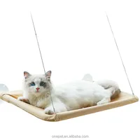 Hamac pour animaux de compagnie à ventouse pour fenêtre, lit surélevé pour chat universel toutes saisons, pliable, perchoir pour chat pour fenêtre intérieure