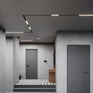 Luz LED de trilha magnética para uso doméstico, iluminação de trilha magnética regulável em linha reta, luz de teto montada na superfície