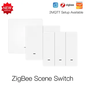 Tuya Smart Life App ZigBee Không Dây 9 Cảnh Chuyển Đổi Ánh Sáng EU Anh Cơ Khí Push Button Transmitter Chuyển