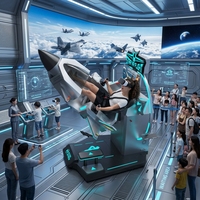 Simulador de Vuelo VR Profesional Star VR Flight, Simulador de Entrenamiento de Vuelo con Movimiento Comercial para Parques de Diversiones Interiores